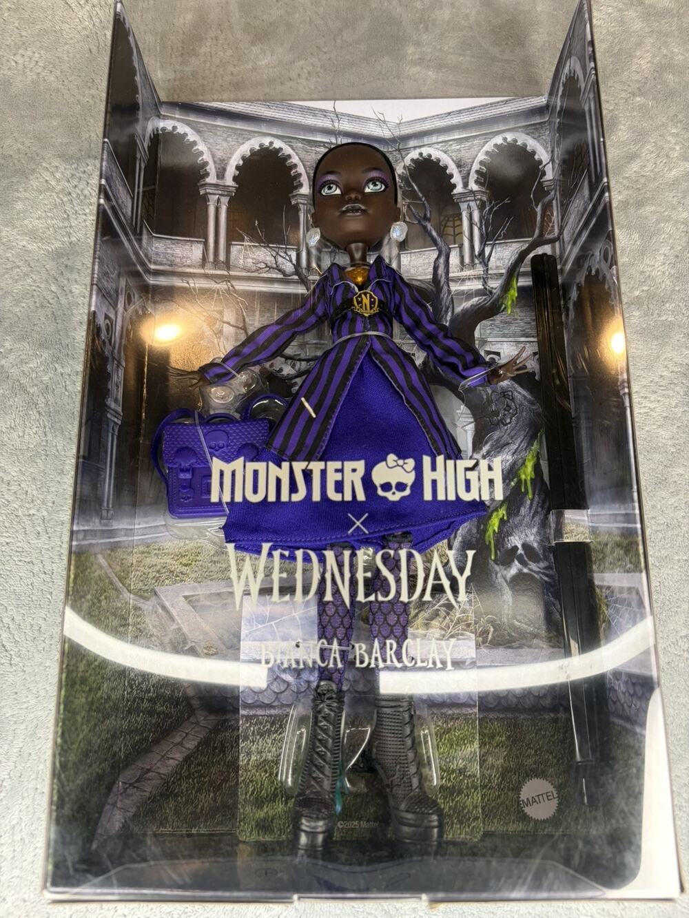 Monster High x Wednesday Addams Fashion Doll 11in Black Hair Purple Eyes New